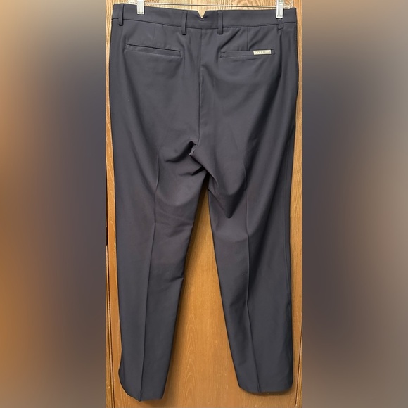 Dunning Mens 36x32 Everbest Blue Golf Performance Straight Leg Flat Front Pants - Picture 6 of 9